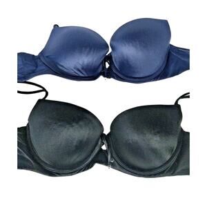 Victoria's Secret Bras 34B Blue Black Very Sexy Padded Underwire Bras Lot of
